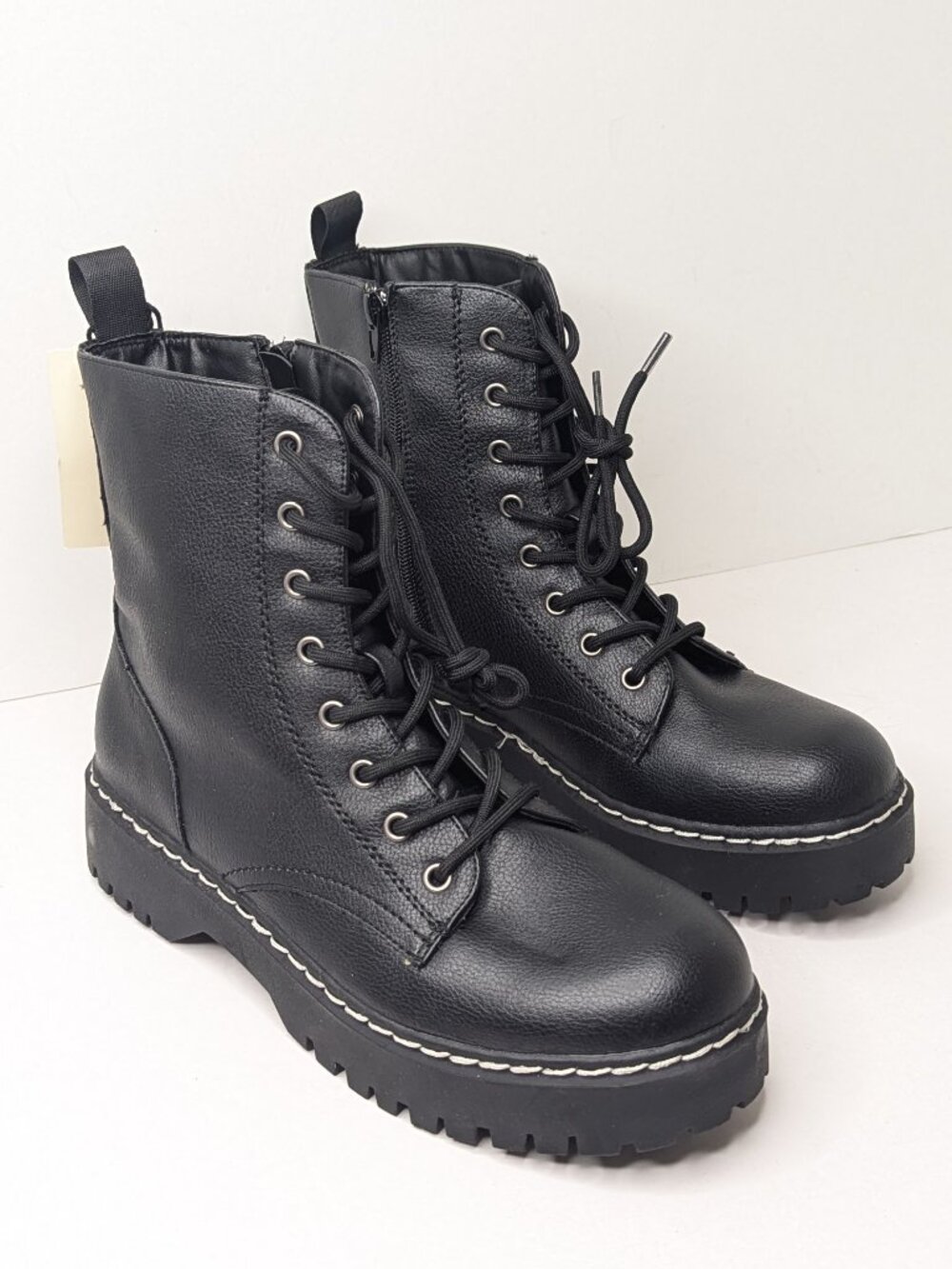 Sincerely Jules Harley Lace-up Combat Boots Black Womens 10